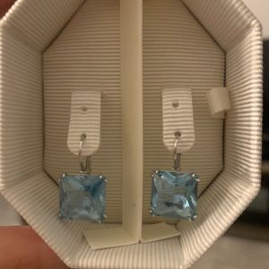 Brand New Swarovski Aquamarine Drop Earrings